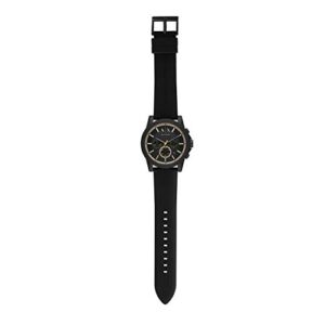 Armani Exchange Men's Outerbanks Silicone Watch, Color: Black/Tan Silicone (Model: AX1343)