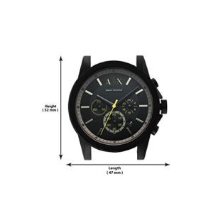 Armani Exchange Men's Outerbanks Silicone Watch, Color: Black/Tan Silicone (Model: AX1343)