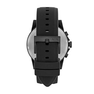 Armani Exchange Men's Outerbanks Silicone Watch, Color: Black/Tan Silicone (Model: AX1343)