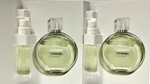 set of 2 – chance eau fraiche by chanel for women, eau de toilette spray 0.05 sampler