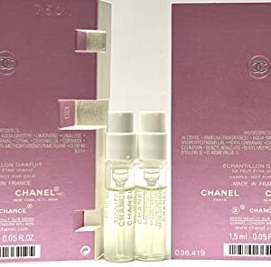 Set of 2 - Chance Eau Fraiche By Chanel for Women, Eau De Toilette Spray 0.05 Sampler
