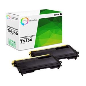 tct premium compatible toner cartridge replacement for brother tn-350 tn350 black works with brother hl-2030 2070n, dcp-7020, fax-2820 2825 2920, mfc-7220 printers (2,500 pages) – 2 pack