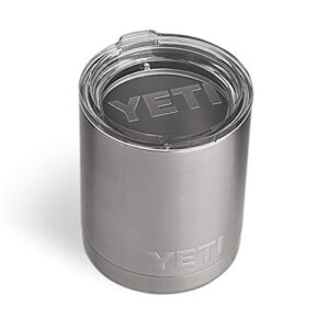 yeti rambler 10 oz lowball, vacuum insulated, stainless steel with standard lid, stainless