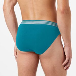 Emporio Armani Men's Bold Monogram Elastic Band Brief, Topaz, Medium