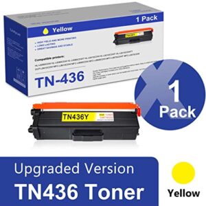 tn-436 yellow extra high yield toner cartridge tn436y compatible replacement for brother tn436 hl-l8260cdw hl-l8360cdw mfc-l8610cdw mfc-l8900cdw printer, 1 yellow