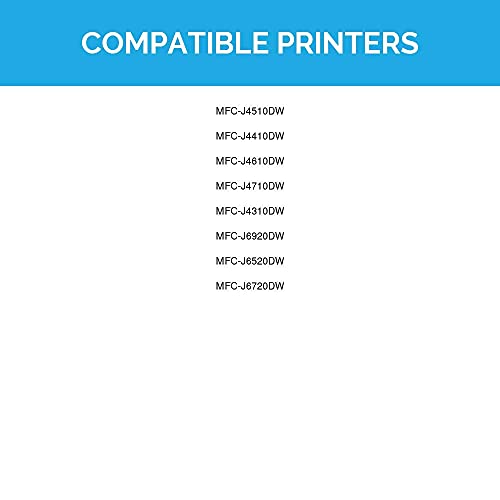 LD Compatible Ink Cartridge Replacements for Brother LC107 & LC105 Super High Yield (Black, Cyan, Magenta, Yellow, 4-Pack)