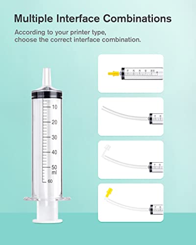 ECHALLENGE Printer Cleaning Kit Inkjet Printer Head Cleaning 100ML Kit -2 Pack for HP Brother Canon 8600 8610 6700 6900 Epson et-2720 et-2750 WF-7710 WF-3640 Liquid Printers Nozzle (Cyan, 200ML)