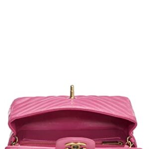 CHANEL, Pre-Loved Pink Chevron Lambskin Classic Flap Mini, Pink