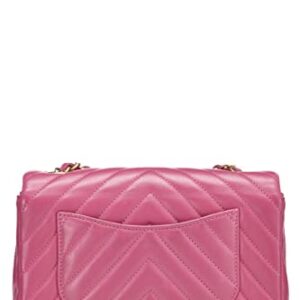 CHANEL, Pre-Loved Pink Chevron Lambskin Classic Flap Mini, Pink