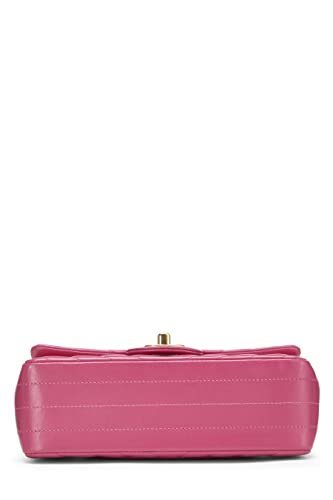 CHANEL, Pre-Loved Pink Chevron Lambskin Classic Flap Mini, Pink