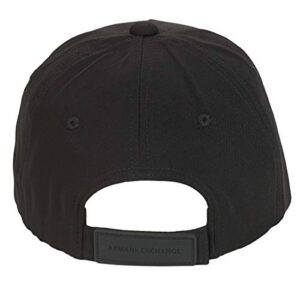 A|X ARMANI EXCHANGE mens 3d Rubber Ax Tonal Logo Hat Baseball Cap, Nero/Black, One Size US