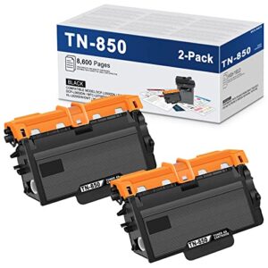 mr tn850 tn-850 high yield: tn8502pk black toner cartridge replacement for brother tn-850bk hl-l6200dwt mfc-l5700dw mfc-l5800dw dcp-l5500 hl-l5000d toner printer