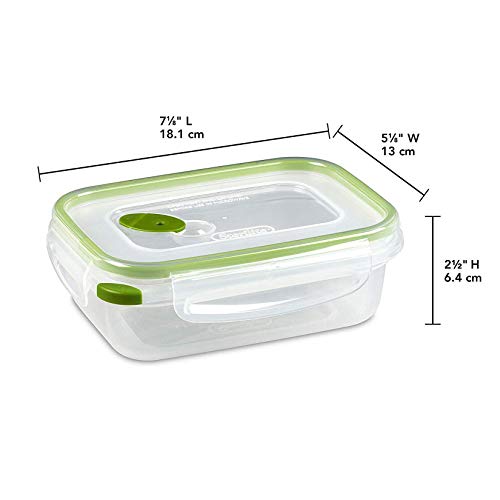 Sterilite 3.1 Cup Rectangular UltraSeal Food Storage Container for Meal Prep, Leftovers, or Work Lunch, Dishwasher Safe (12 Pack)