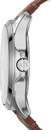 AX ARMANI EXCHANGE Men's Brown Leather Strap Watch (Model: AX2133)