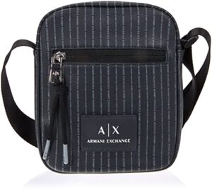 a|x armani exchange mens eco-leather bag crossbody, blue, medium us