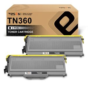 tn360 tesen compatible toner cartridge replacement for brother tn330 tn360 tn-330 tn-360 high yield for brother dcp-7040 dcp-7030 mfc-7840w mfc-7440n mfc-7345n mfc-7340 hl-2170w hl-2140 2 packs