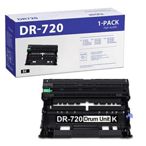 dr720 dr-720 dr 720 black drum unit compatible replacement for brother dr720 hl-5440d 6180dw/dwt dcp-8110dn 8150dn mfc-8910dw 8950dw/dwt series printer – toner not include
