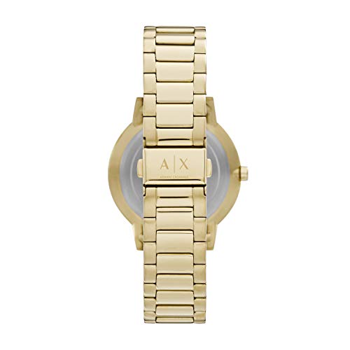 AX ARMANI EXCHANGE Men's Gold-Tone Stainless Steel Watch & Bracelet Gift Set (Model: AX7119)