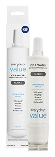 Everydrop Value by Whirlpool Ice and Water Refrigerator Filter 5, EVFILTER5, 1 Pack