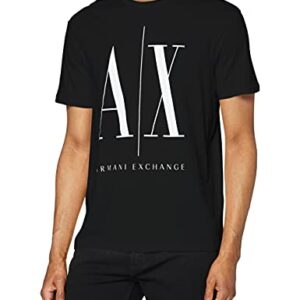 A|X ARMANI EXCHANGE mens Icon Graphic T-shirt T Shirt, Black, Medium US
