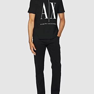 A|X ARMANI EXCHANGE mens Icon Graphic T-shirt T Shirt, Black, Medium US