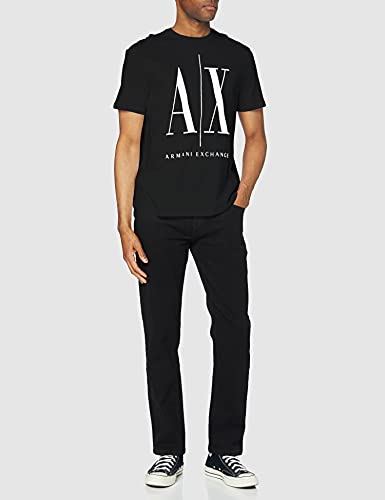 A|X ARMANI EXCHANGE mens Icon Graphic T-shirt T Shirt, Black, Medium US