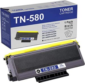 ajfw feromyink compatible tn580 tn-580 toner cartridge replacement for brother mfc-8370 5250dn/dnt 5350dn/dnlt 5380dn dcp-8060 8065dn 8085dn printer (black,1-pack) fo tn-580-1pk ?14*7.6*5.7 inches