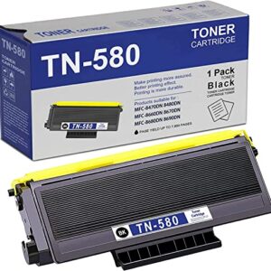 AJFW Feromyink Compatible TN580 TN-580 Toner Cartridge Replacement for Brother MFC-8370 5250DN/DNT 5350DN/DNLT 5380DN DCP-8060 8065DN 8085DN Printer (Black,1-Pack) FO TN-580-1PK ?14*7.6*5.7 inches