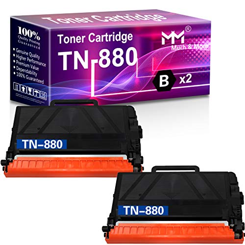 MM MUCH & MORE Compatible Toner Cartridge Replacement for Brother TN880 TN-880 TN 880 use for HL-L6200DW HL-L6250DW HL-L6300DW HL-L6400DW MFC-L6700DW MFC-L6800DW MFC-L6900DW Printer (2-Pack, Black)