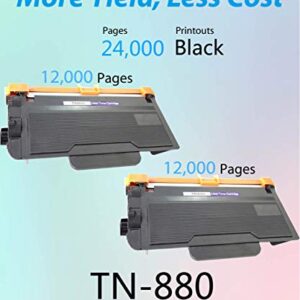 MM MUCH & MORE Compatible Toner Cartridge Replacement for Brother TN880 TN-880 TN 880 use for HL-L6200DW HL-L6250DW HL-L6300DW HL-L6400DW MFC-L6700DW MFC-L6800DW MFC-L6900DW Printer (2-Pack, Black)