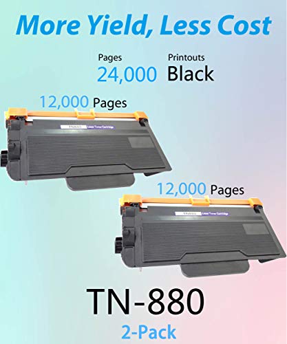 MM MUCH & MORE Compatible Toner Cartridge Replacement for Brother TN880 TN-880 TN 880 use for HL-L6200DW HL-L6250DW HL-L6300DW HL-L6400DW MFC-L6700DW MFC-L6800DW MFC-L6900DW Printer (2-Pack, Black)