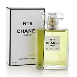 no. 19 by chanel for women, eau de parfum spray, 3.4 ounce