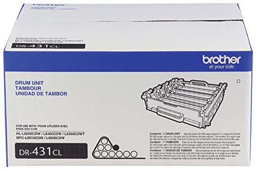 Brother Printer DR431CL Drum Unit-Retail Packaging, White