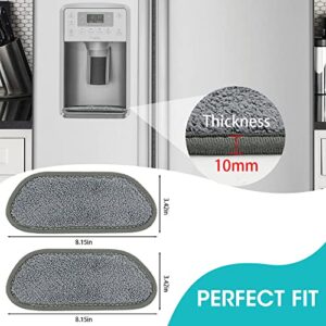 4 Pcs Refrigerator Water Drip Tray Catcher,Frige Water Drip Pan Replacement Splash Guard Catcher Absorbent Mat Pads for Ge,Whirlpool,Samsung Refrigerator Water & Ice Dispenser-Semi-Circular