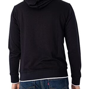 A|X ARMANI EXCHANGE mens Basic Zip Up Hoodie With Chest Logo Hooded Sweatshirt, Navy, XX-Large US