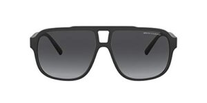 a|x armani exchange men’s ax4104s rectangular sunglasses, black/grey gradient, 61 mm
