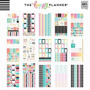 me & my BIG ideas Sticker Value Pack for Mini Planner - The Happy Planner Scrapbooking Supplies - Fitness Theme - Multi-Color & Gold Foil - Great for Projects & Albums - 30 Sheets, 1939 Stickers