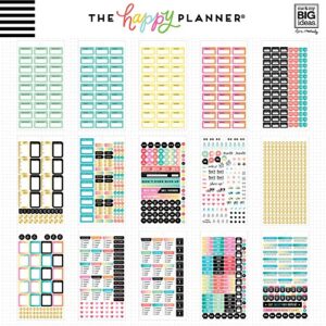 me & my BIG ideas Sticker Value Pack for Mini Planner - The Happy Planner Scrapbooking Supplies - Fitness Theme - Multi-Color & Gold Foil - Great for Projects & Albums - 30 Sheets, 1939 Stickers
