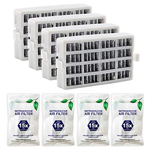 W10311524 AIR1 Refrigerator FreshFlow Air Filter Replacement for Whirlpool Kenmore Refrigerator, 4 Pack, White