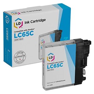 ld compatible ink cartridge replacement for brother lc65c high yield (cyan)
