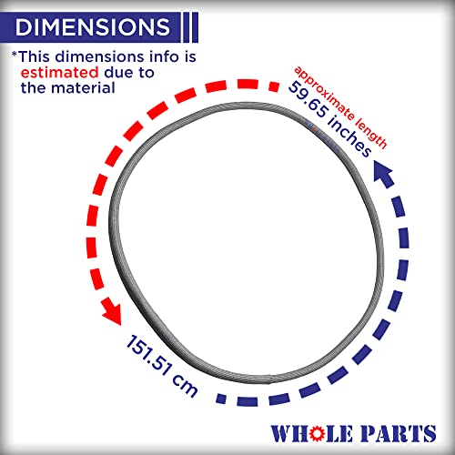 Whole Parts Dryer Door Seal Part# W10906683 - Replacement and Compatible with Some Crosley, Kenmore and Whirlpool Dryers