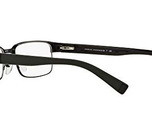 A|X ARMANI EXCHANGE Men's AX1017 Rectangular Prescription Eyewear Frames, Black/Demo Lens, 54 mm