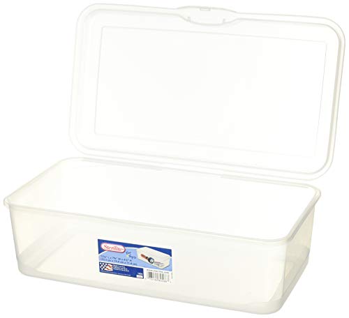 Sterilite 6 Pack 18058606 Plastic FlipTop Latching Storage Box Container Clear