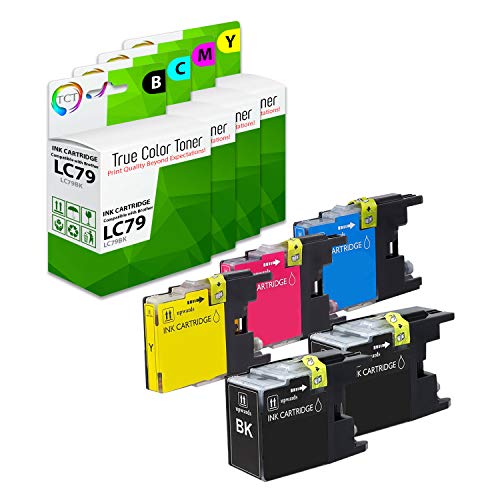 TCT Compatible Ink Cartridge Replacement for Brother LC79 LC79BK LC79C LC79M LC79Y Super High Yield Works with Brother MFC-5910DW J6510DW J6710DW J6910DW Printers (B, C, M, Y) - 5 Pack