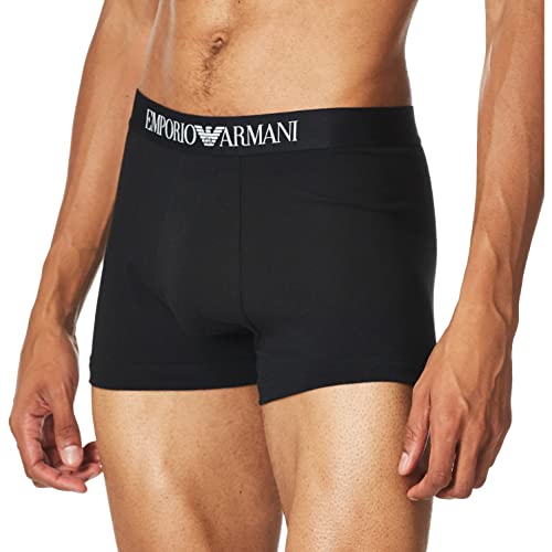 Emporio Armani Men's Stretch Cotton Boxer Brief, Black, Medium