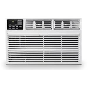 whirlpool 14,000 btu 230v through-the-wall air conditioner and heater with remote control, digital display, and 24h timer