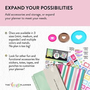 me & my BIG ideas Metal Expander Discs, Rainbow - The Happy Planner Scrapbooking Supplies - Add Extra Pages, Notes & Artwork - Create More Space for Notebooks, Planners & Journals - Expander Size