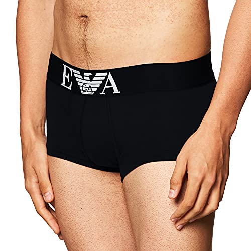 Emporio Armani Men's Cotton Stretch Trunk, Black, Medium