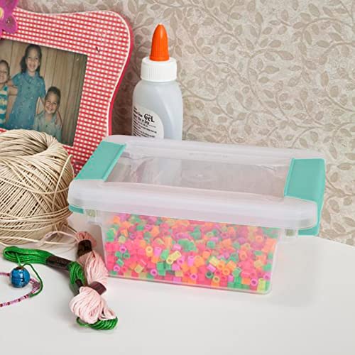 Sterilite Plastic Miniature Clip Storage Box Container with Latching Lid for Home, Office, Workspace, and Utility Space Organization, 12 Pack