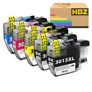 hgz 5 pack 3013 ink replacements for brother lc3013 ink cartridges compatible with mfc-j487dw mfc-j491dw mfc-j497dw mfc-j690dw mfc-j895dw inkjet printers